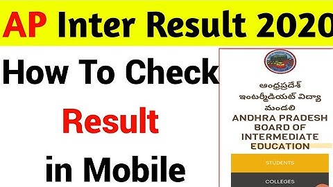 AP Inter Result 2020 - How To Check AP Inter Result 2020- Ap Inter Result