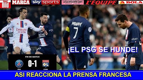 ASI REACCIONA PRENSA FRANCESA a PARTIDO de MESSI PSG vs LYON