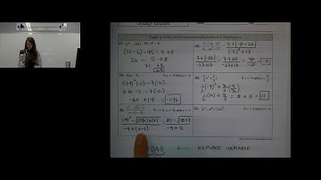 Algebra 1 Midterm Review Part 1
