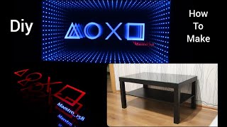 how to make sony playstation table infinity mirror