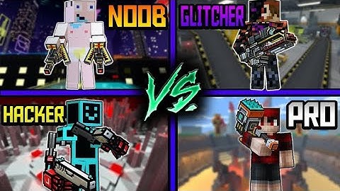 Noob vs Glitcher vs Hacker vs Pro [Pixel Gun 3D Edition]