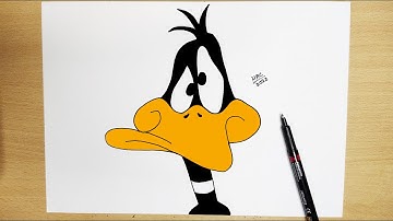 How to draw Daffy duck || Easy drawing || Looney Tunes || Cartooning