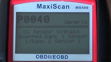 P0040 Diagnostic Trouble Code Problem Code Meaning