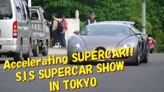 走るヴガッティ ヴェイロン Bugatti Veyron 実車 登場！スーパーカー 加速 快音 爆音サウンド supercar accelerating