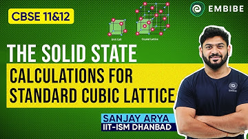 Calculations for Standard Cubical Unit Lattice | The Solid State | Sanjay Arya IIT | Embibe