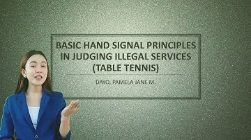 Table Tennis Basic Hand Signals | Judging Illegal Services