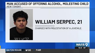 Man accused of touching a child inappropriately