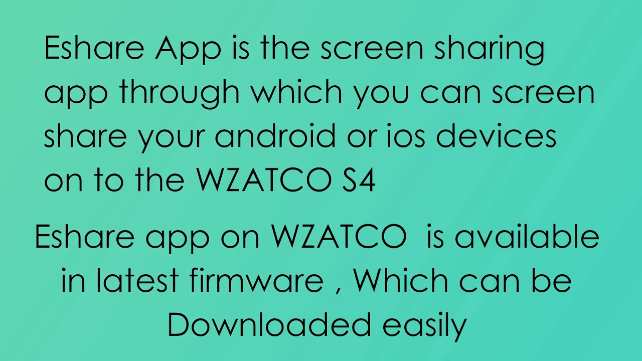 Screen mirroring in WZATCO S4 Projector 