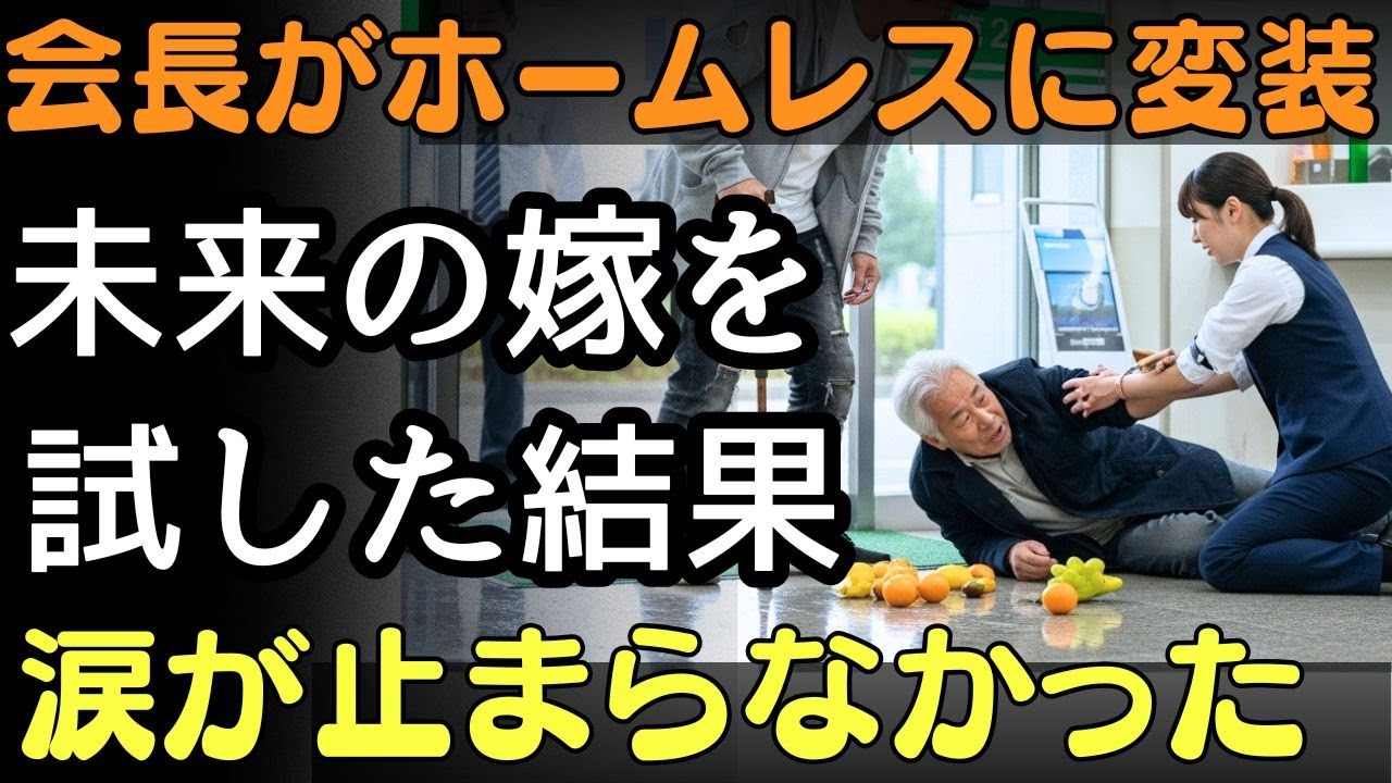 会長がホームレスに変装して“未来の嫁”を試した結果――涙が止まらなかった。| 人生の教訓