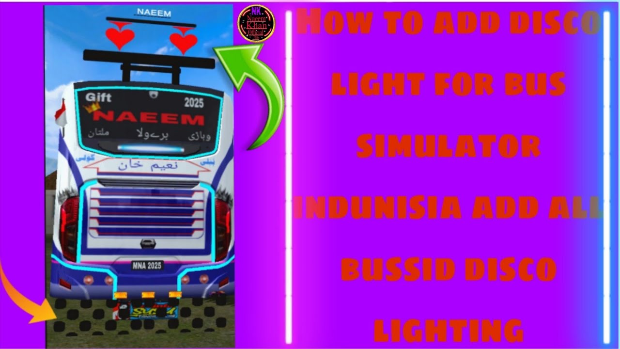 How to add disco light file for bus simulator indunisia | Add bus simulator indonesia back bumper✓