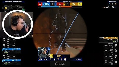 OhnePixel reacts to s1mple 1v4 clutch vs MOUZ