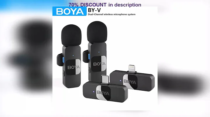 A must-have product! BOYA BY-V Wireless Lavalier Microphone for iPhone 15/16 Series Samsung TECNO