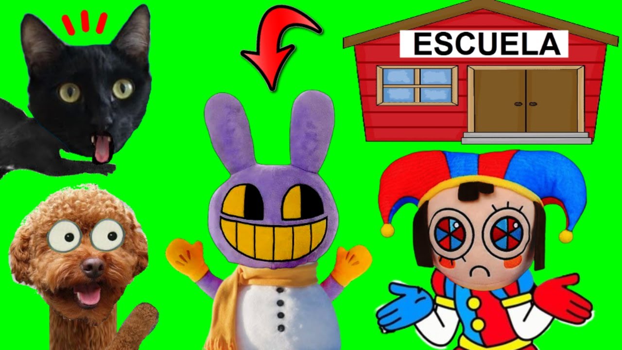 Jax escapa de la escuela de Amazing Digital Circus / Videos del circo digital con Luna y Estrella