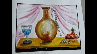 ADVANCED Flower Vase PAINTING / Gurukul Exams Painting  / Bikshapathi / Art Competition 2022