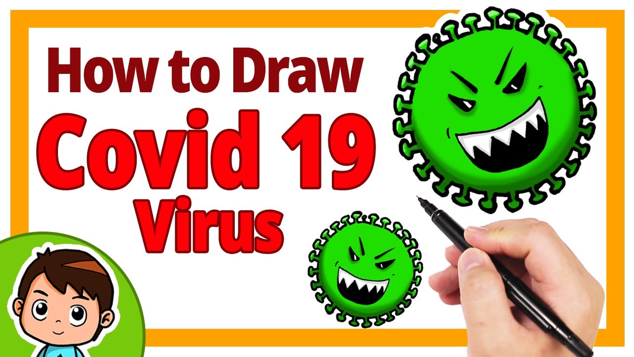 How to Draw - Covid-19 Virus | Step by step - YouTube