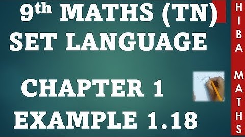 9th maths chapter 1 example 1.18 tn samacheer hiba maths