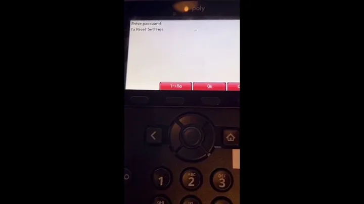 Factory Reset - VVX 150 . 250 . 350 . 450 new Hardware