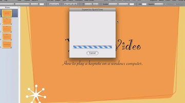 How to get a Keynote Presentation to play on a Windows Computer!