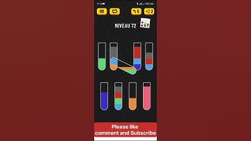 Water sort color puzzle game level 72 solution