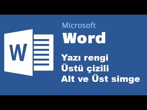 Video: Word'de Metin Rengi Nasıl Değiştirilir