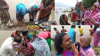 Ganga Dashahra Vlog Omg देखिए तो एक दिन में ही गंगा का पानी कितना बढ़ गया?  हमारे यहां का मुंडन 