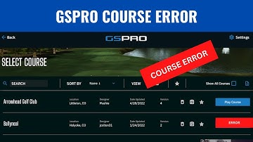 GSPro Course Error