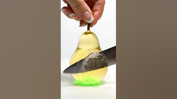 ASMR AI cutting pear made by AI, looks like real apple #asmr #satisfying #funny #fruit