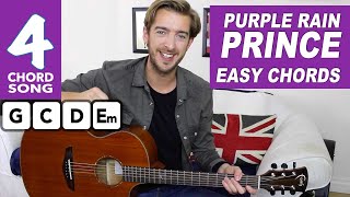 Prince - Purple Rain Guitar Lesson Tutorial Easy Chords