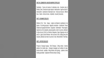 TN PSC SYLLABUS FOR POST OF ASSISTANT GEOLOGIST in UG standard