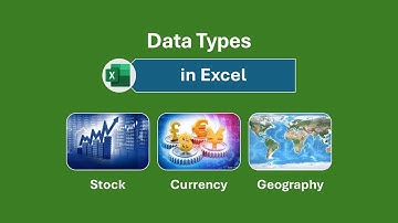 Stock, Currency and Geography Data Types in Microsoft Excel #excel #datatypes