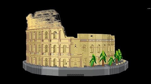 LEGO Creator Expert Icons spqr colosseum autoCad 3D