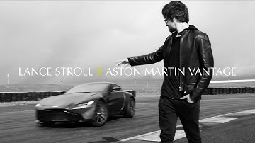Lance Stroll drives the Aston Martin Vantage