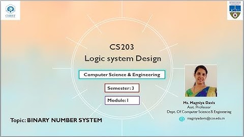 CS203 LSD Module-1 Binary number system