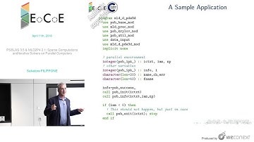 S. FILIPPONE - Sparse Computations and Iterative Solvers on Parallel Computers