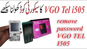 VGO TEL i505 Unlock password with miracle urdu/Hindi