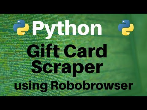 Gift Card Scraper with Python and Robobrowser