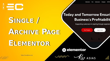 Single / Archive Page/Post  Builder in Elementor Wordpress