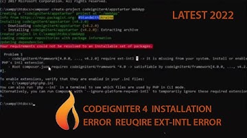Codeigniter 4 missing php intl extention error || codeigniter 4 tutorial for beginners