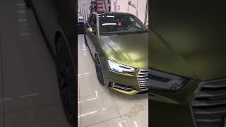 Audi A4 b9 оклейка виниловой пленкой Hope Green Avery Dennison