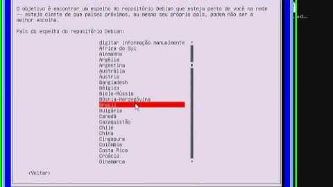 Servidor Linux Debian -- Parte 2.2 Video Instalação do Debian 6.