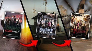 How do the survivors get to each map in Left 4 Dead (1 and 2)