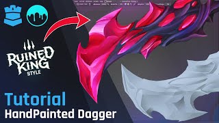 CRYSTAL DAGGER (RUINED KING)  Hand Painted Texturing | Tutorial/Commentary