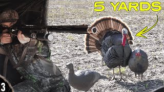 GOBBLER Came In CLOSE! | 28 Gauge Turkey Hunting