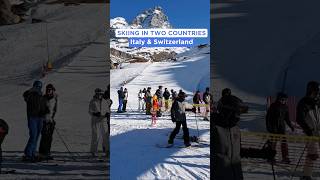 Skiing Between Two Countries: Italy & Switzerland #shortvideo