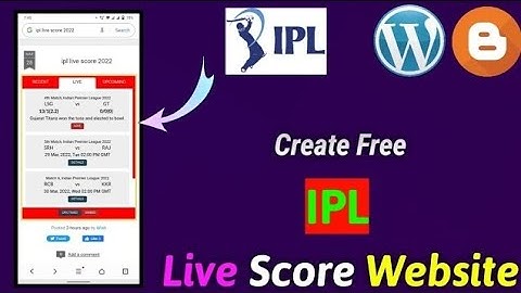 How To Create IPL Live Score Website | IPL Website Kaise Banaye | How To Make Tata IPL Website 🆕