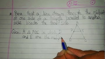 Theorem realated to midpoint theorem of class 10