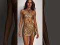 Ema Savahl Couture - Mini Dress Golden Sexy Beauty Maggie Ulmer.