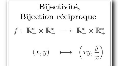 Bijectivité et bijection réciproque | Exercice 1| 1Bac SM