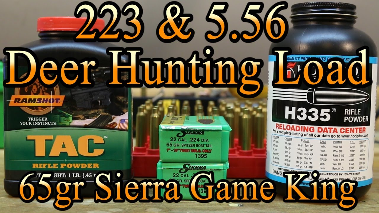 .223/5.56 Deer Hunting Load with 65gr Sierra Game Kings 