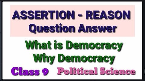 Assertion and Reason reasoning Question answers/ class 9 political science chapter 1/ class 9 sst